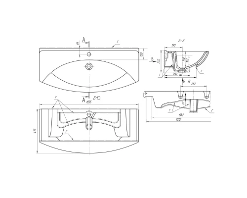 Умывальник мебельный Dreja Laguna - 105