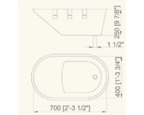 Ванна детская из нержавеющей стали 74x44 см Nofer Shower 13058.2