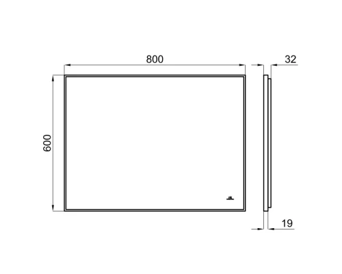 Зеркало 80x60 см Noken Square N806718577