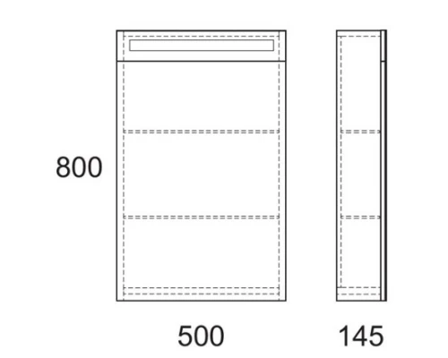 Зеркальный шкаф 50x80 см белый OWL 1975 Runn OW07.05.00