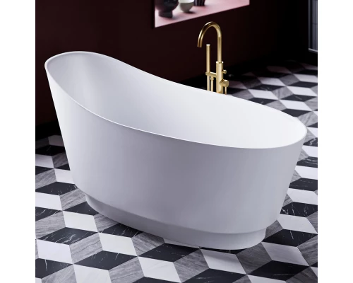 Ванна из литого мрамора 157,5x71,9 см Omnires Neo NEO158SWWBM