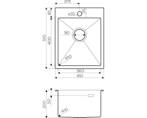 Кухонная мойка нержавеющая сталь Omoikiri Akisame 41-IN 4973056