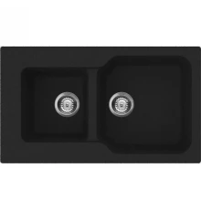 Кухонная мойка черный Tetogranit Omoikiri Maru 86-2-BL