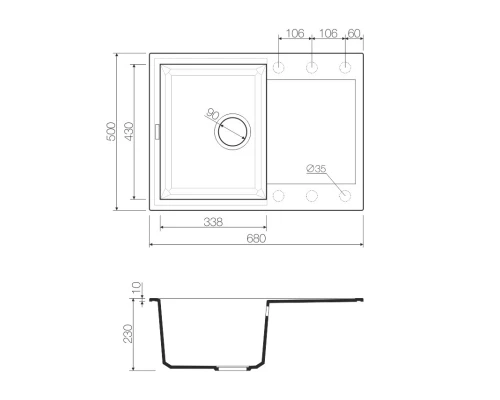 Кухонная мойка темный шоколад Tetogranit Omoikiri Sakaime 68-DC