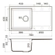 Кухонная мойка Tetogranit Omoikiri Sakaime 78-GR ленинградский серый 4993548