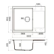 Кухонная мойка Artgranit Omoikiri Daisen 65-BL черный 4993684