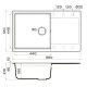 Кухонная мойка Artgranit Omoikiri Daisen 86-PA пастила 4993696