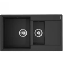 Кухонная мойка Artgranit Omoikiri Daisen 86-2-BL черный 4993477