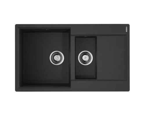 Кухонная мойка Artgranit Omoikiri Daisen 86-2-BL черный 4993477