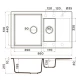 Кухонная мойка Artgranit Omoikiri Daisen 86-2-BL черный 4993477