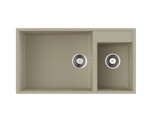 Кухонная мойка Tetogranit Omoikiri Tedori 85-2-U-BE ваниль 4993941
