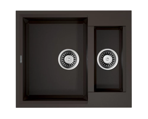 Кухонная мойка Tetogranit Omoikiri Sakaime 60-2-DC темный шоколад 4993912