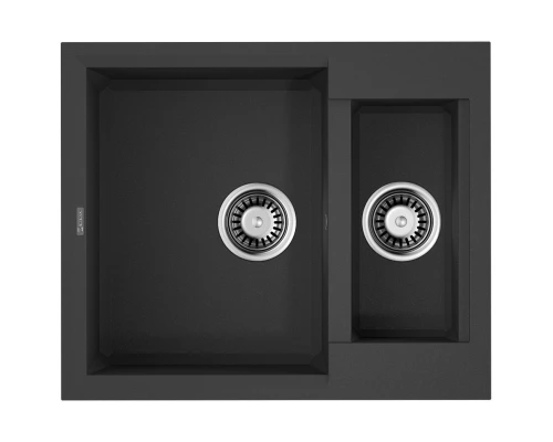 Кухонная мойка Tetogranit Omoikiri Sakaime 60-2-BL черный 4993908