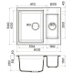 Кухонная мойка Tetogranit Omoikiri Sakaime 60-2-BL черный 4993908