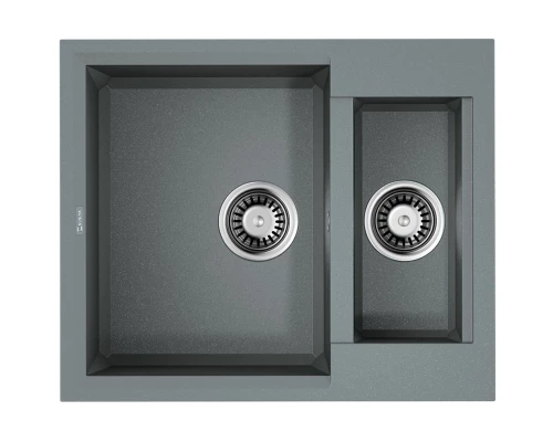 Кухонная мойка Tetogranit Omoikiri Sakaime 60-2-GR ленинградский серый 4993554