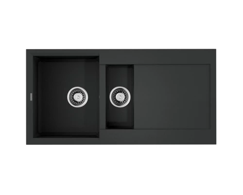 Кухонная мойка Tetogranit Omoikiri Sakaime 100-2-BL черный 4993892