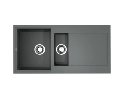 Кухонная мойка Tetogranit Omoikiri Sakaime 100-2-GR ленинградский серый 4993562