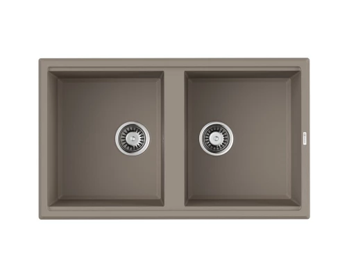 Кухонная мойка Tetogranit Omoikiri Tedori 86-2-SA бежевый 4993926