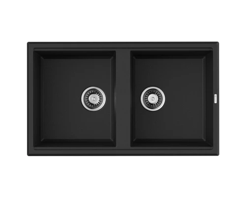 Кухонная мойка Tetogranit Omoikiri Tedori 86-2-BL черный 4993924