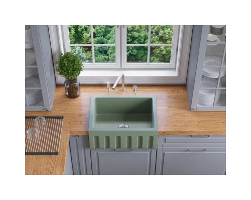 Кухонная мойка Natceramic Omoikiri Mikura 61-RG Glossy royal green 4911255