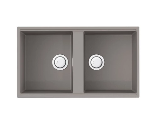 Кухонная мойка Artceramic Omoikiri Kitagawa 83-2-U-GR leningrad grey 4993810