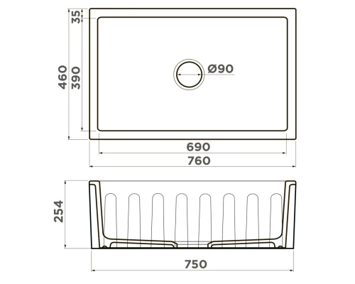 Кухонная мойка Natceramic Omoikiri Mikura 76-CC cappuccino coffee 4997079