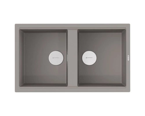 Кухонная мойка Artceramic Omoikiri Kitagawa 86-2-GR ленинградский серый 4993491