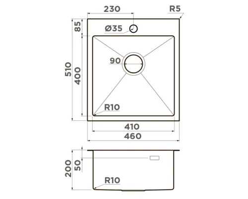 Кухонная мойка Omoikiri Akisame 46-GB графит 4997012