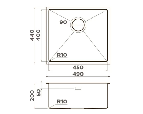 Кухонная мойка Omoikiri Taki 49-U/IF-GB графит 4997018