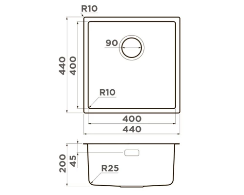 Кухонная мойка Omoikiri Tadzava 44-U/I Ultra IN нержавеющая сталь 4993801