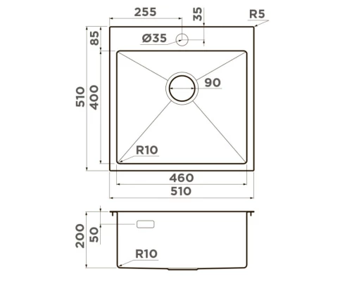 Кухонная мойка Omoikiri Akisame 51-GB графит 4997013