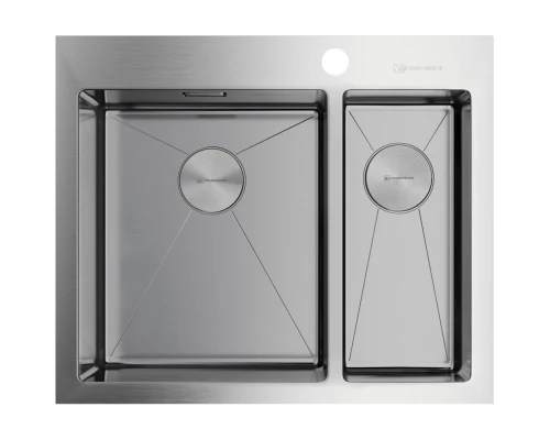 Кухонная мойка Omoikiri Akisame 60-2-IN-L нержавеющая сталь 4993775