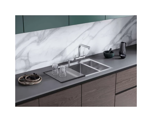 Кухонная мойка Omoikiri Akisame 60-2-IN-L нержавеющая сталь 4993775