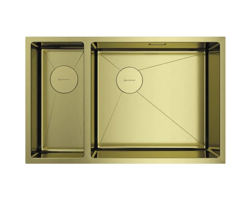 Кухонная мойка Omoikiri Taki 69-2-U/IF-LG-R Side светлое золото 4993184