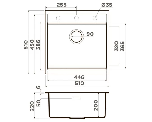 Кухонная мойка Artceramic Omoikiri Kitagawa 51-WG wind green 4993831