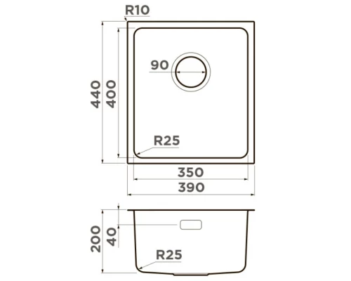 Кухонная мойка Omoikiri Tadzava 39-LG светлое золото 4993262