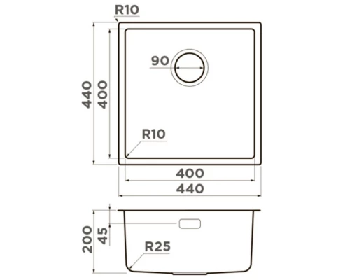 Кухонная мойка Omoikiri Tadzava 44-U/I Ultra LG светлое золото 4993264