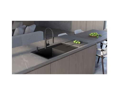 Кухонная мойка Omoikiri Akisame 86 GB-R Side графит 4997044