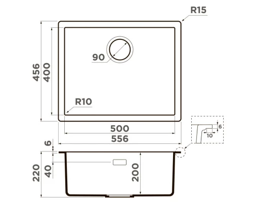 Кухонная мойка Artceramic Omoikiri Yamakawa 55-Integra-WG wind green 4997259