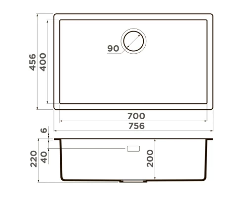 Кухонная мойка Artceramic Omoikiri Yamakawa 75-Integra-WG wind green 4997271