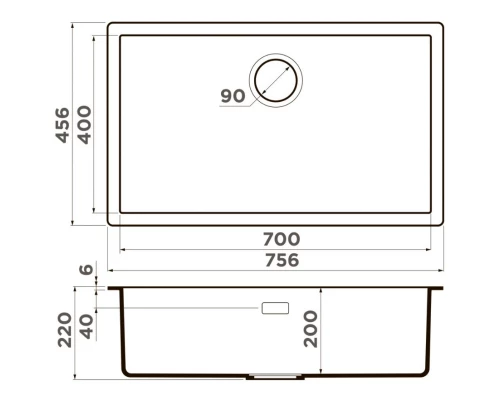 Кухонная мойка Artceramic Omoikiri Yamakawa 75-Integra-WH белый 4997277