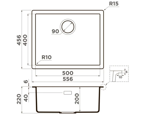 Кухонная мойка Artceramic Omoikiri Yamakawa 55-Integra-GR ленинградский серый 4997264