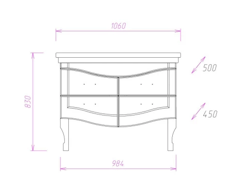 Тумба белый глянец 98,4 см Onika Адель 110507