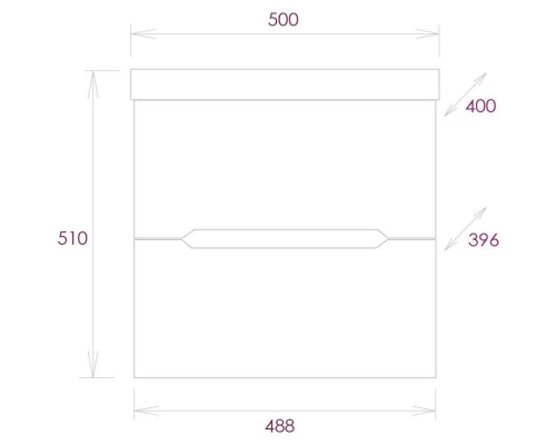 Тумба белый глянец 48,8 см Onika Айленд 105021
