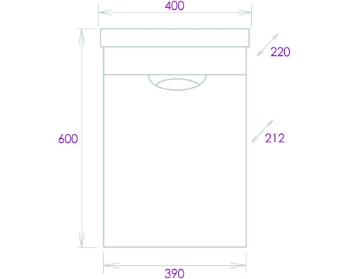 Тумба белый глянец 39 см Onika Комо 104005