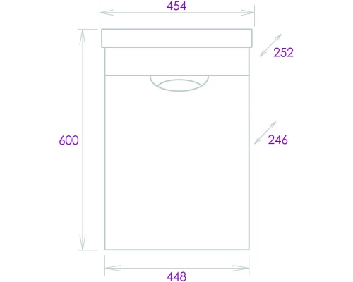 Тумба белый глянец 44,8 см Onika Комо 104507