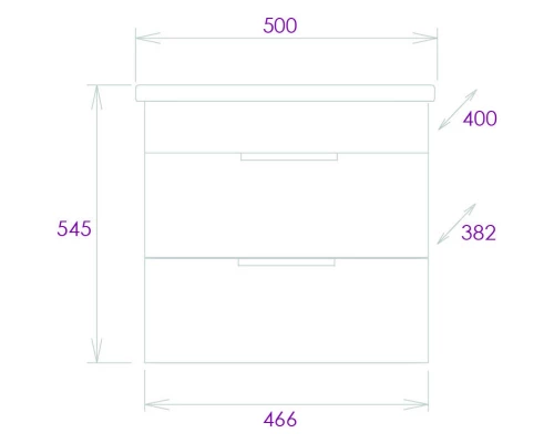 Тумба дуб галифакс 46,6 см Onika Легран 105031