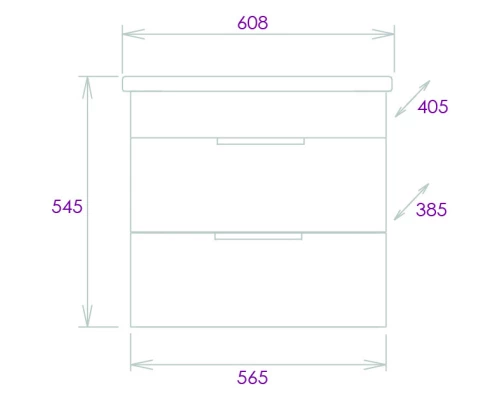 Тумба дуб галифакс 56,5 см Onika Легран 106117