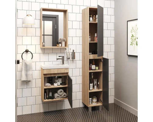 Тумба дуб сонома/серый матовый 44 см Onika Милтон 104511