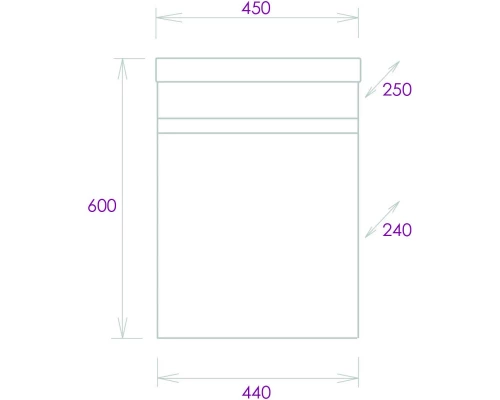 Тумба дуб сонома/серый матовый 44 см Onika Милтон 104511